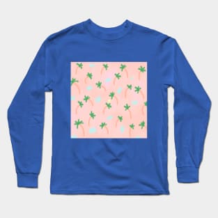 Palm Grid Beach Long Sleeve T-Shirt